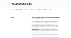 Desktop Screenshot of collegeof.co.za
